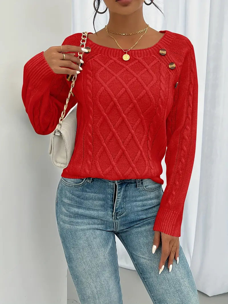 Eleganter Pullover mit Knöpfen Elise