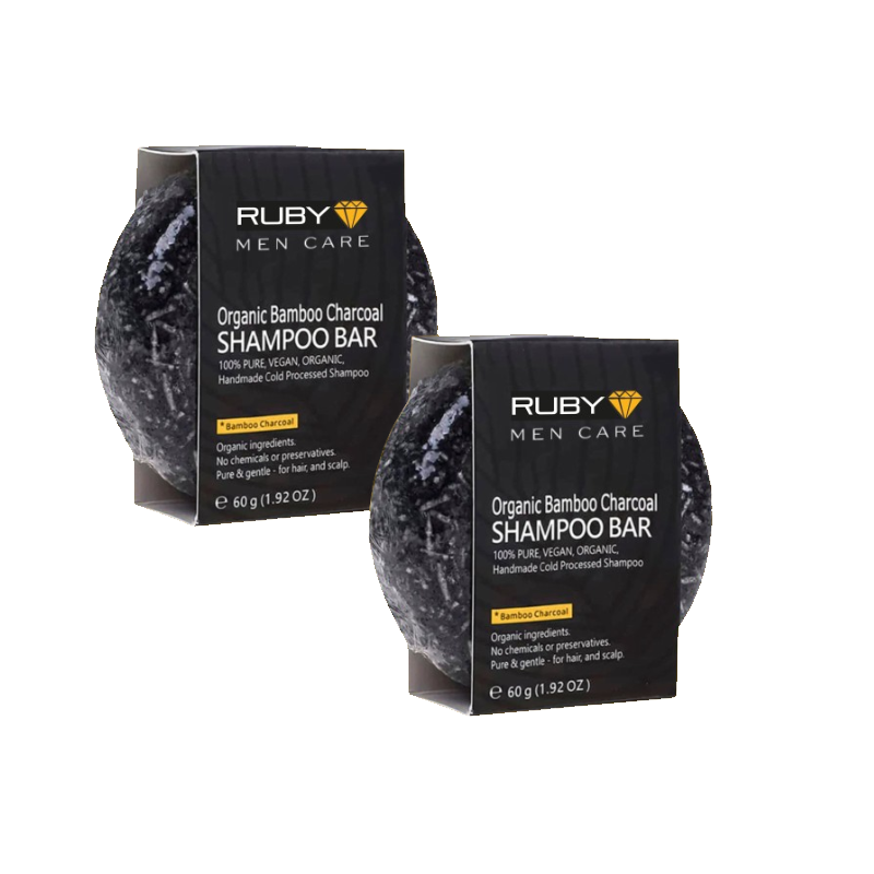 Organische Bambuskohle Shampoo-Bar – Ruby