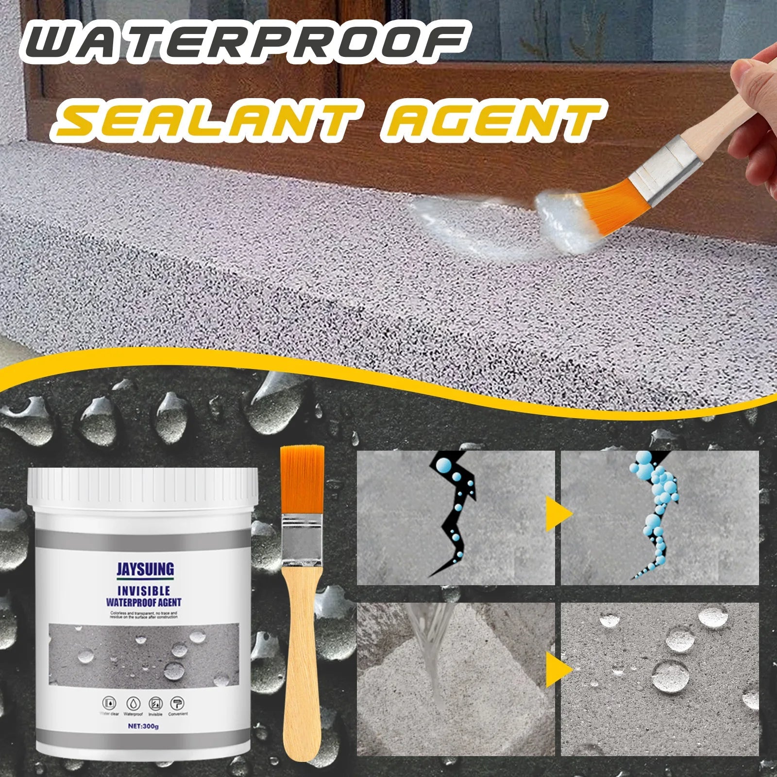Anti-lek & waterdichte kit + kwast (cadeau)