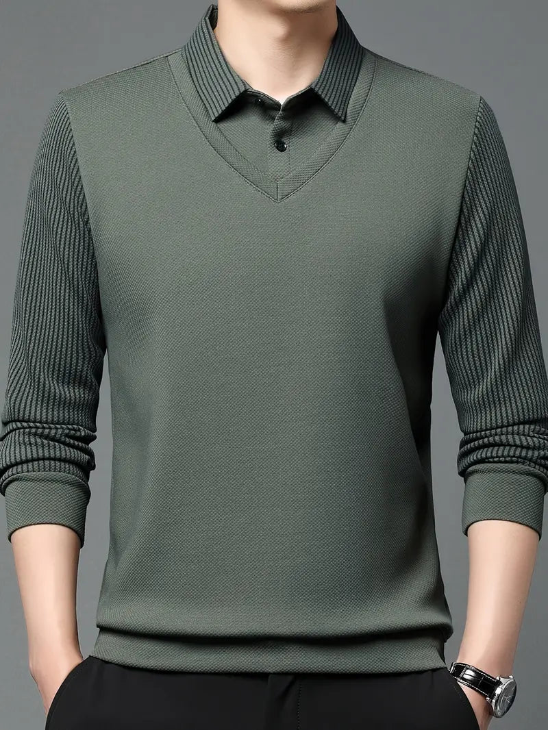 Charles 2-in-1 Langarm-Poloshirt