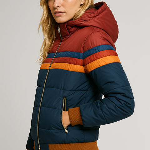 Mila Damen Kuschelige Pufferjacke