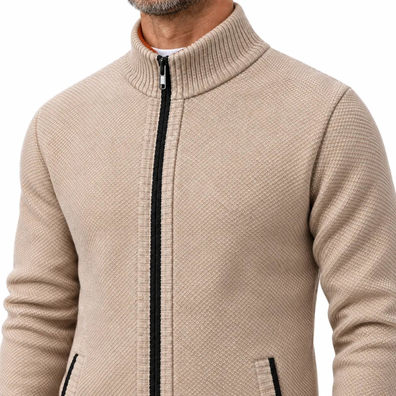 Strickjacke mit Reißverschluss und Fleecefutter - Nordic