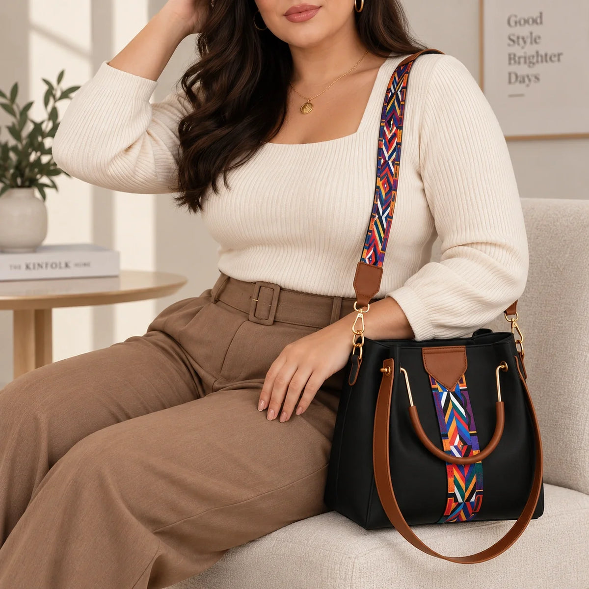 Allure | 4-teiliges Damen-Handtaschen-Set – Shopper, Umhängetasche, Geldbörse & Etui