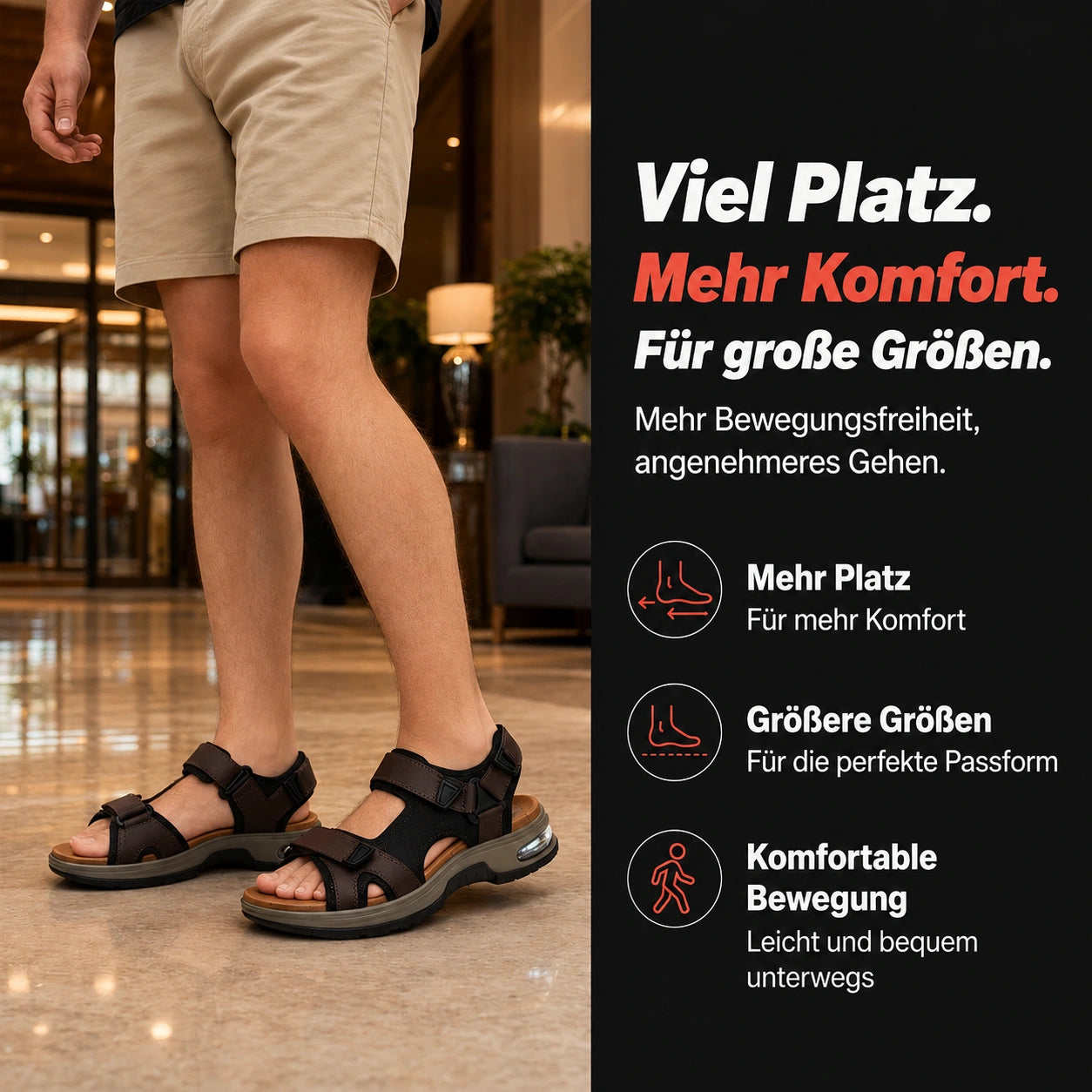 Herren Air Cushion Sportsandalen