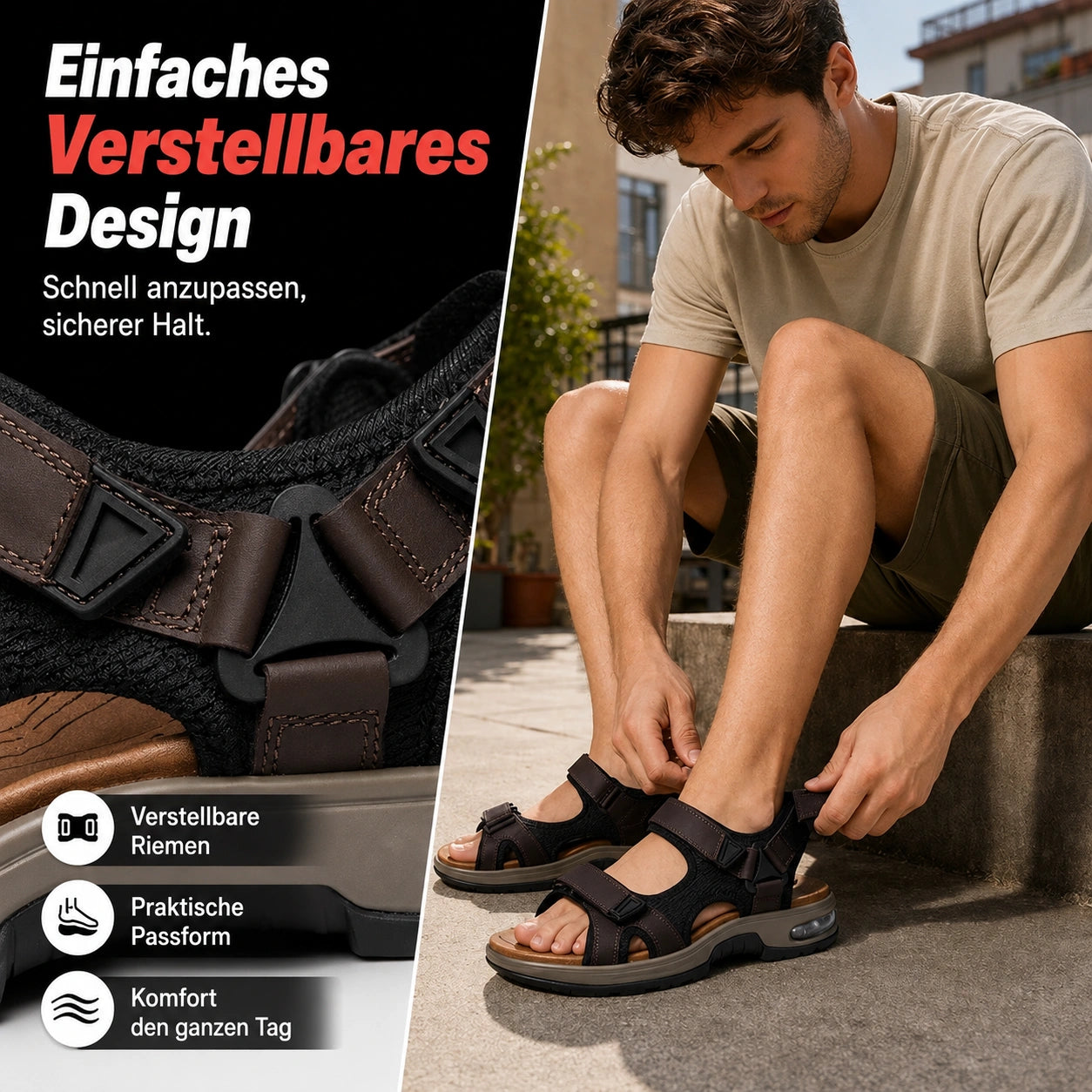 Herren Air Cushion Sportsandalen