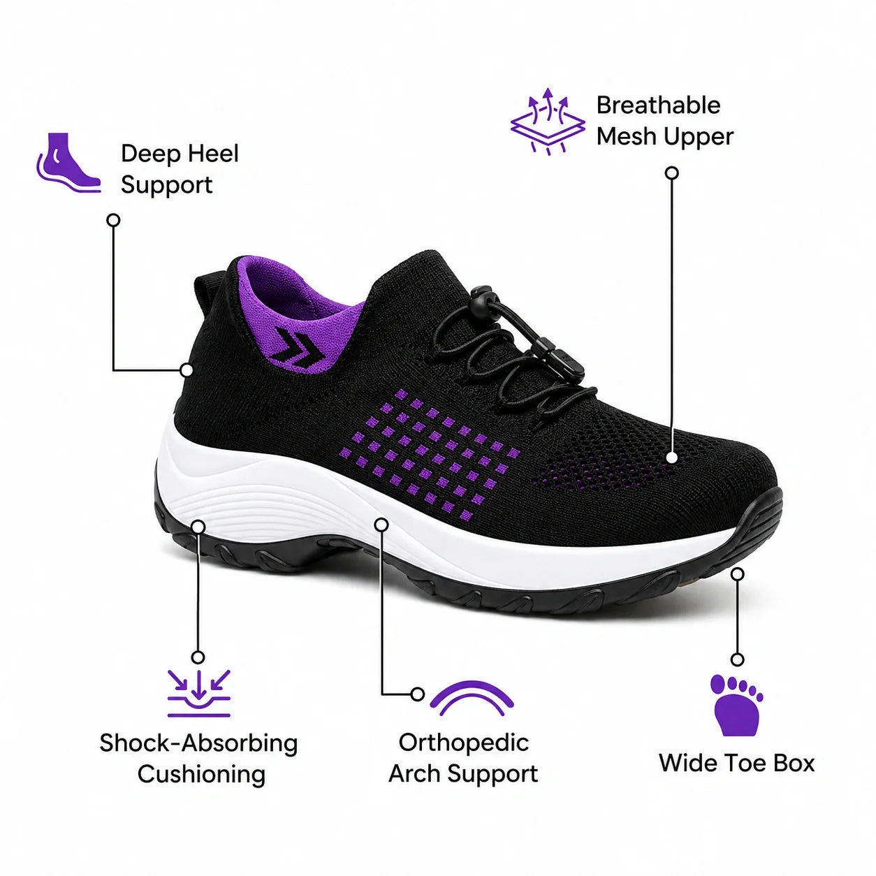 OrthoShift™ | Lightweight Sneakers with Orthopaedic Support