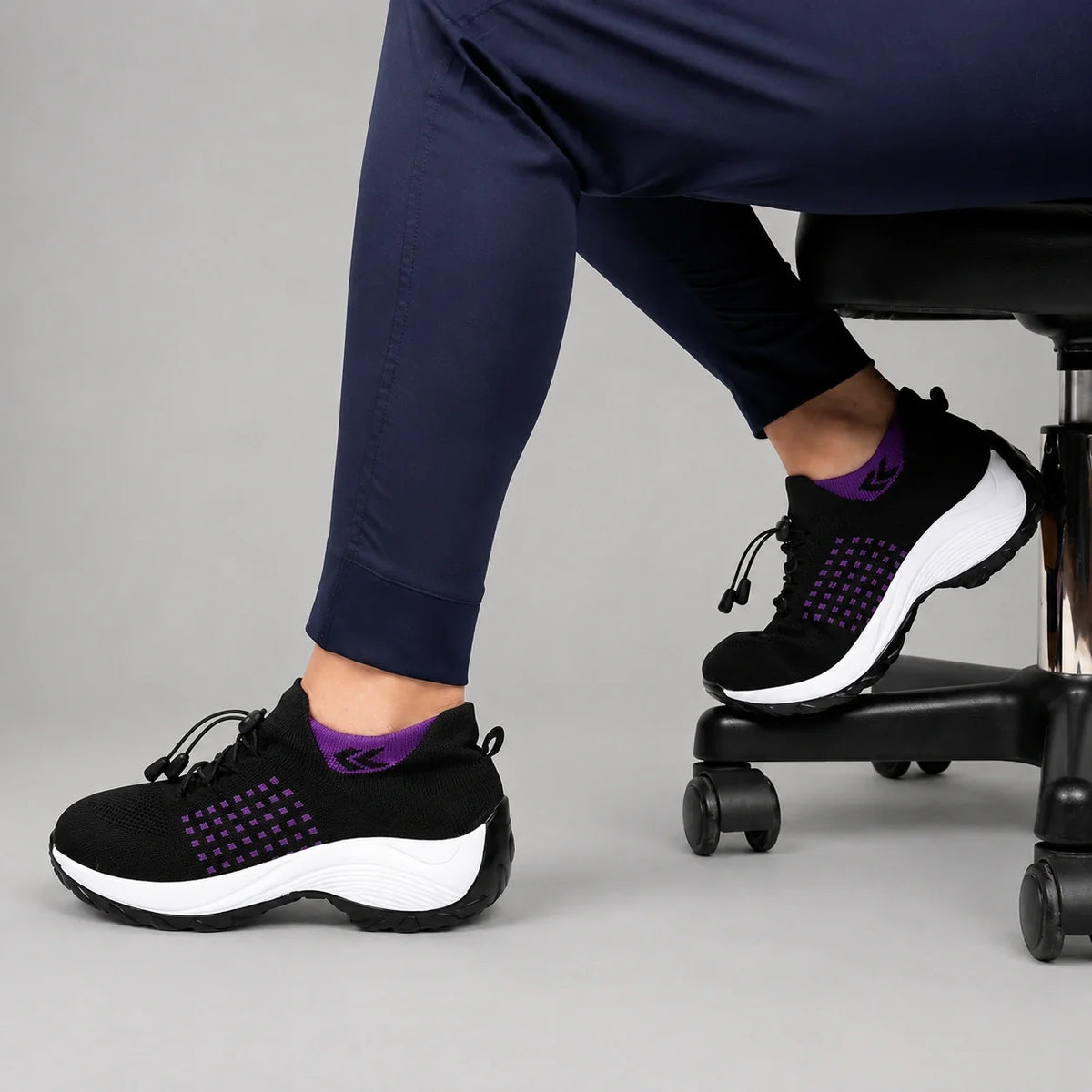 OrthoShift™ – 12-Stunden-Arbeitsschuhe zur Linderung von Fuß-, Knie- & Rückenschmerzen