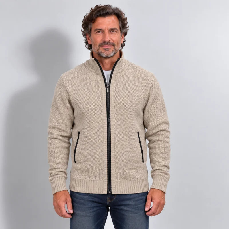 Strickjacke mit Reißverschluss und Fleecefutter - Nordic