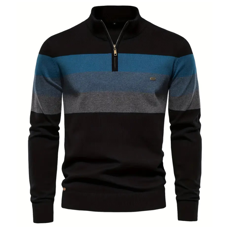 Valentin Refined Pullover mit Reißverschluss