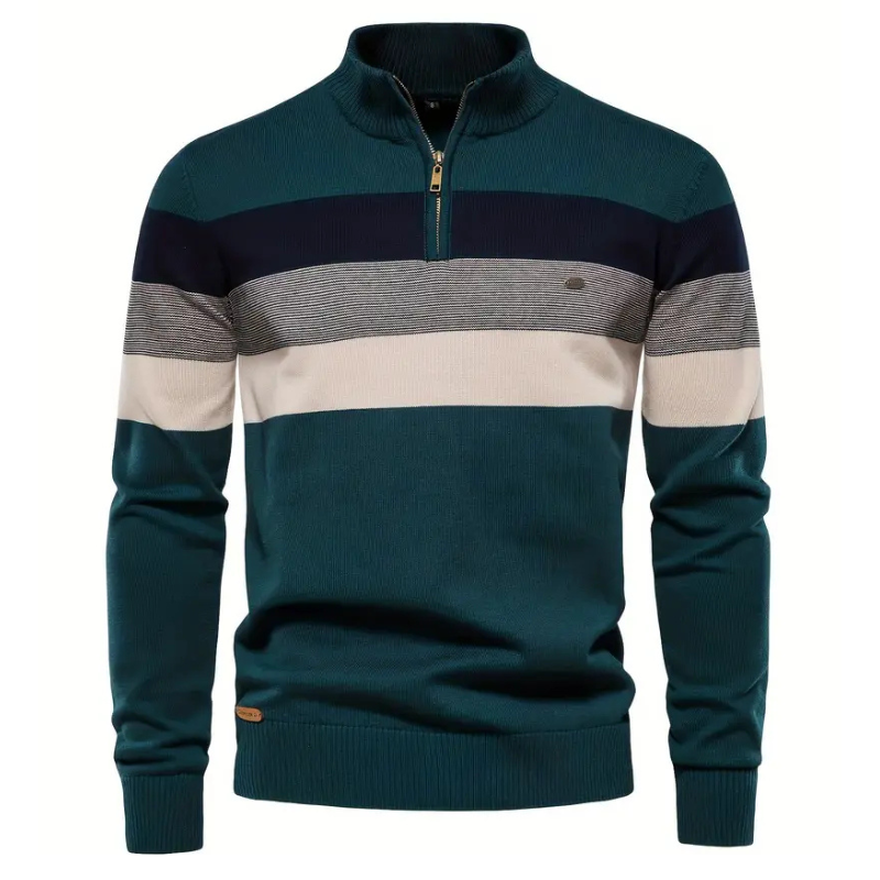 Valentin Refined Pullover mit Reißverschluss