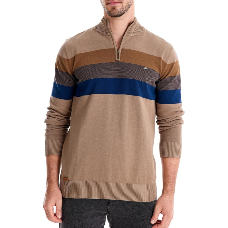 Valentin Refined Pullover mit Reißverschluss