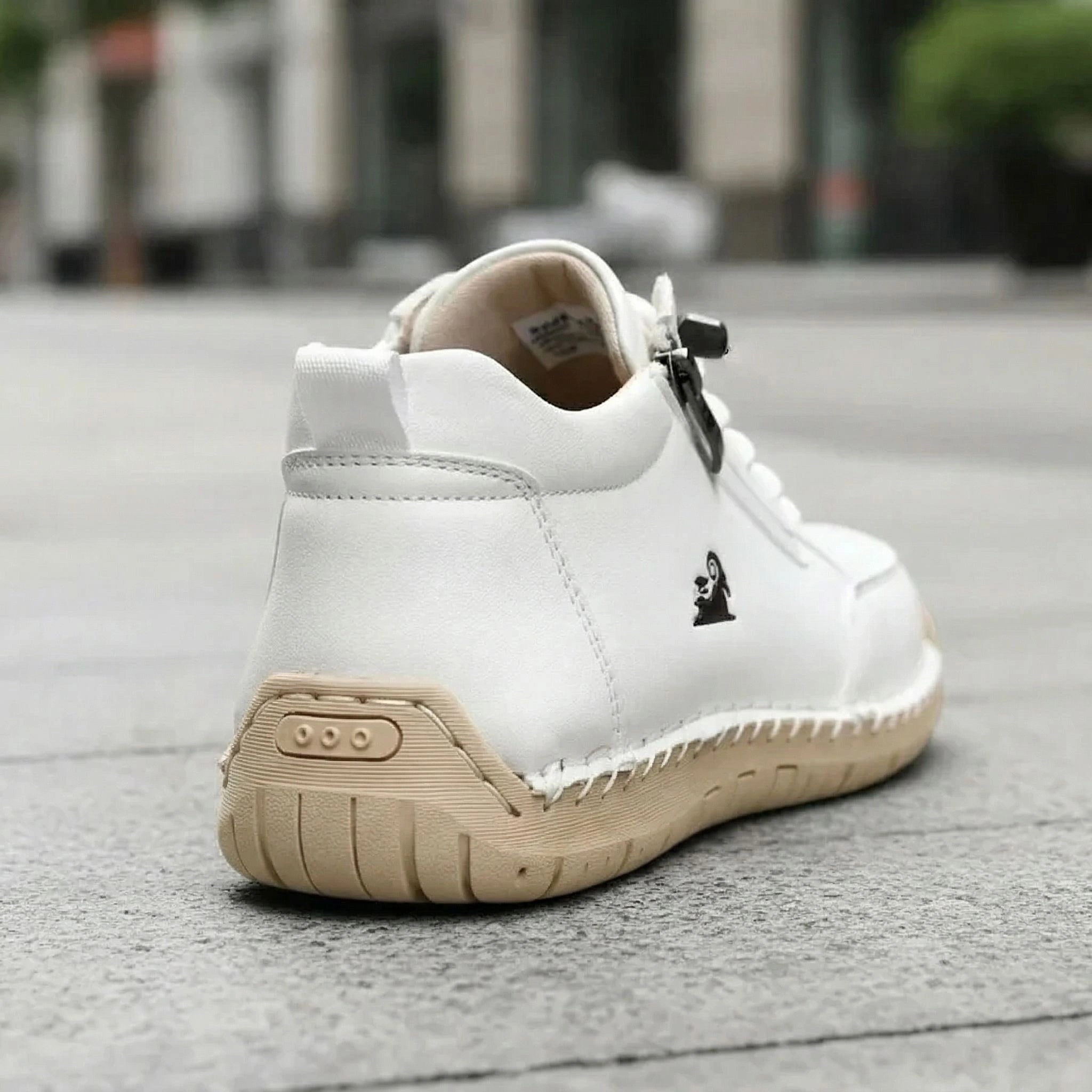 Bequeme Leder-Stiefeletten mit Reißverschluss – Mavie