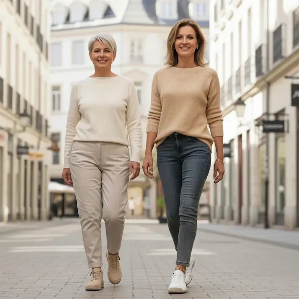 Bequeme Leder-Stiefeletten mit Reißverschluss – Mavie