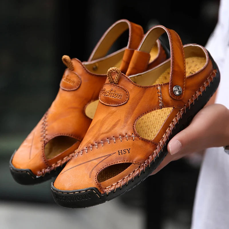 Orthopedic Leather Sandals - Leon