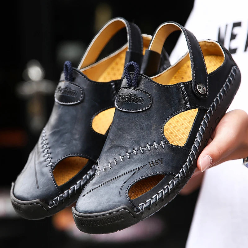 Orthopedic Leather Sandals - Leon