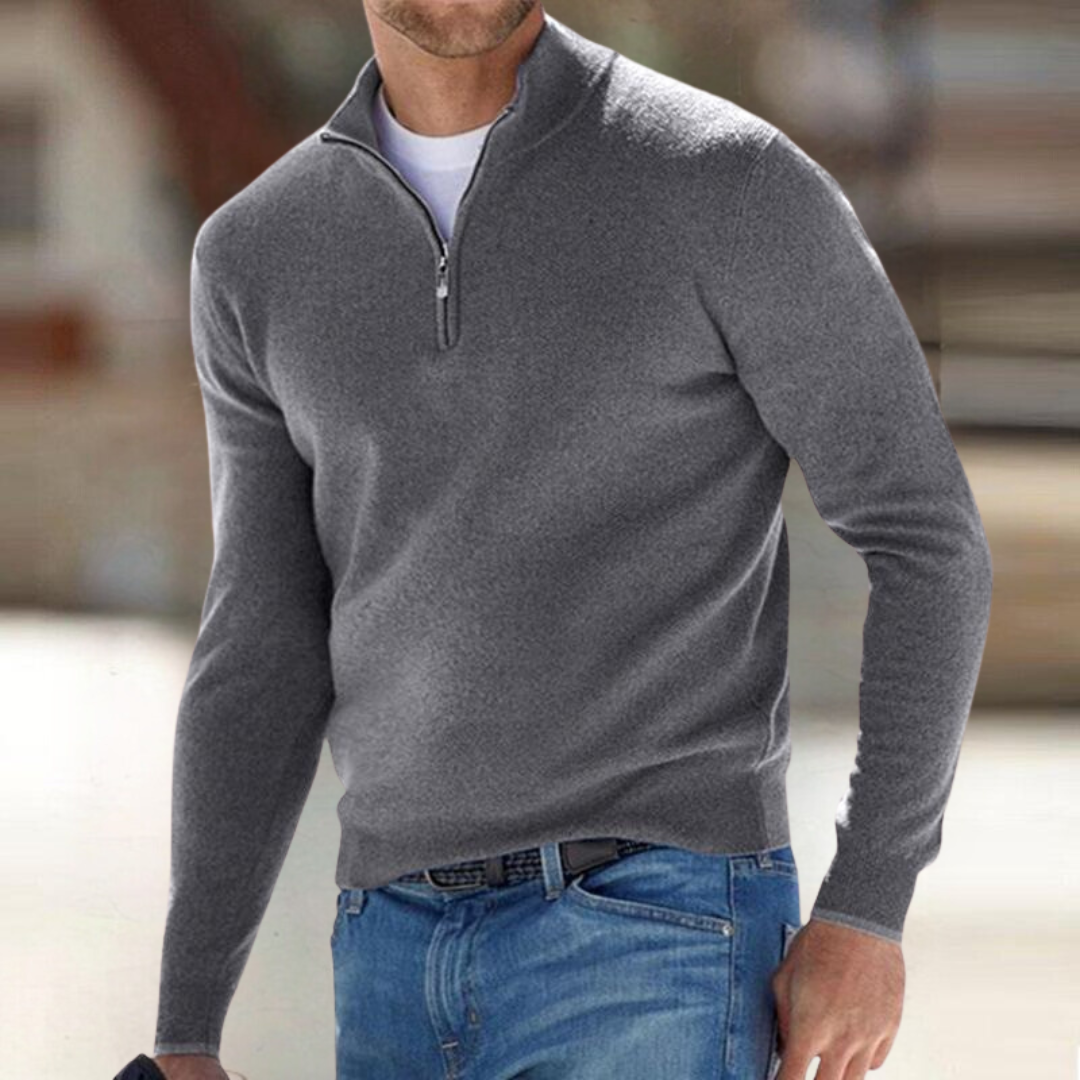 Maurice Pullover mit halbem Reißverschluss