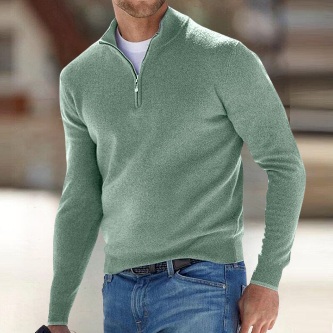 Maurice Pullover mit halbem Reißverschluss