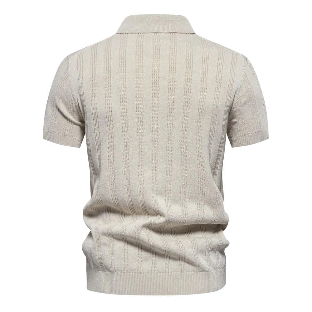 Alvero Strick Herren-Poloshirt
