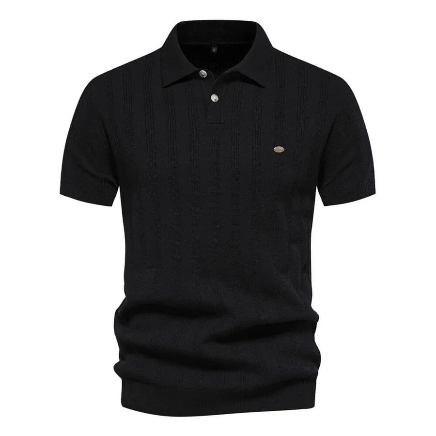 Alvero Strick Herren-Poloshirt