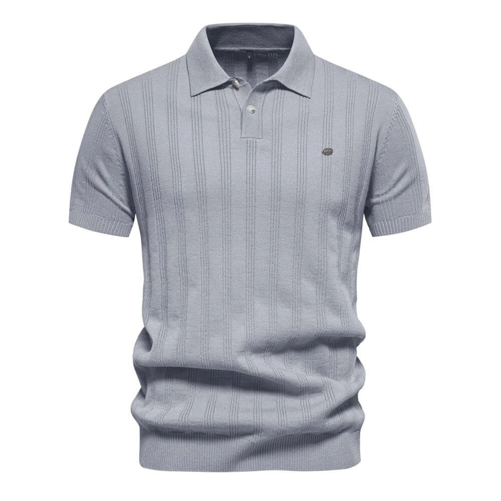 Alvero Strick Herren-Poloshirt