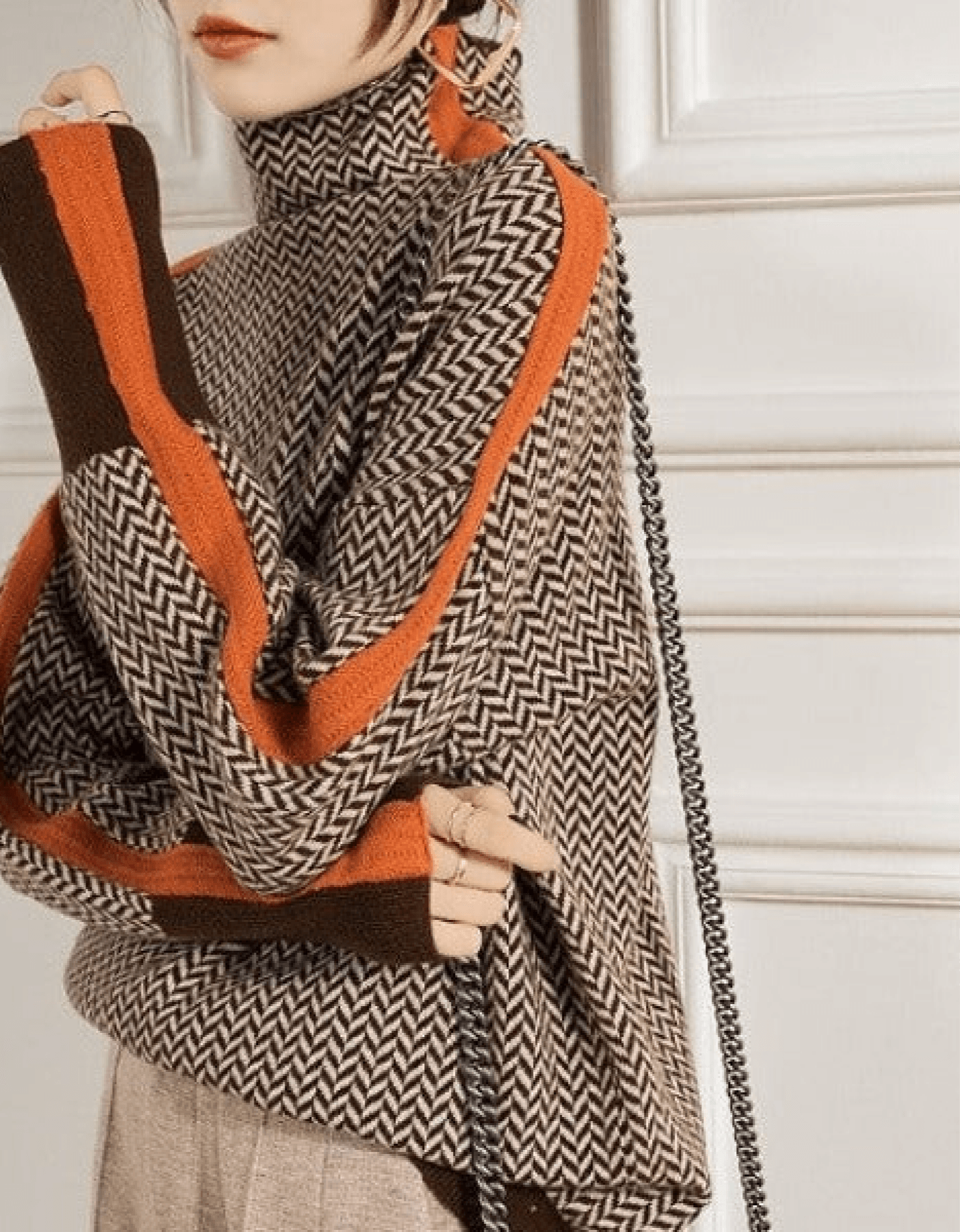 Lorena Damen gestreifter Longpullover