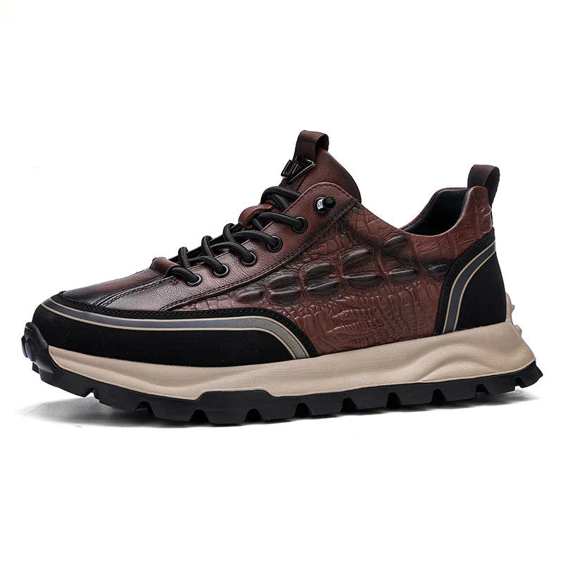 Durable & Textured Leather Shoes - Classy