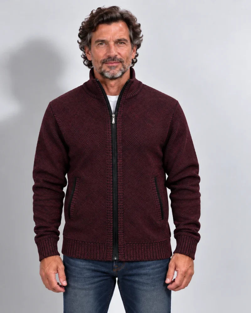 Strickjacke mit Reißverschluss und Fleecefutter - Nordic