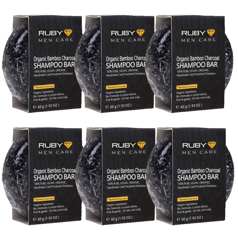 Organische Bambuskohle Shampoo-Bar – Ruby