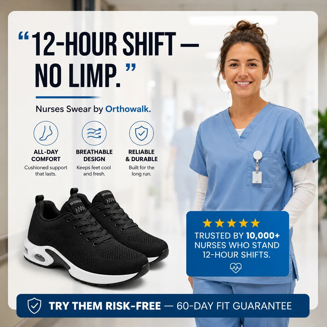 OrthoWalk™ | Lightweight Sneakers with Orthopaedic Support