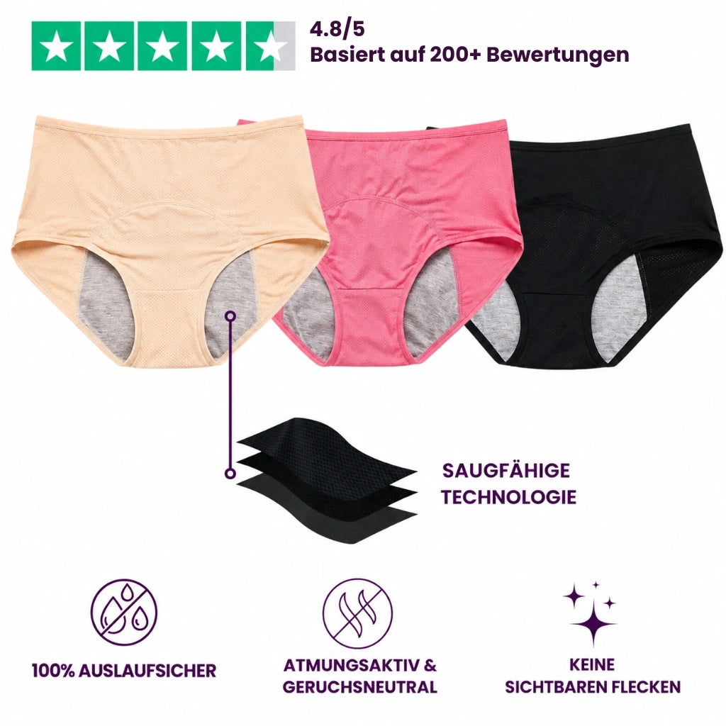VitalDry | Auslaufsichere Unterwäsche | 5er-Pack