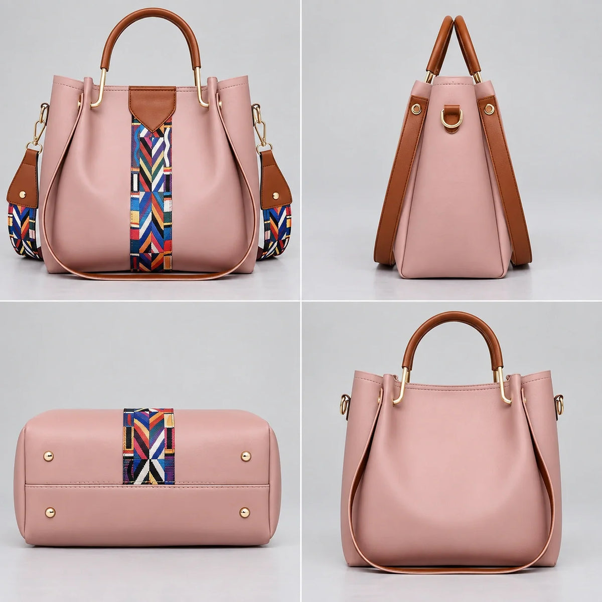 Allure | 4-teiliges Damen-Handtaschen-Set – Shopper, Umhängetasche, Geldbörse & Etui