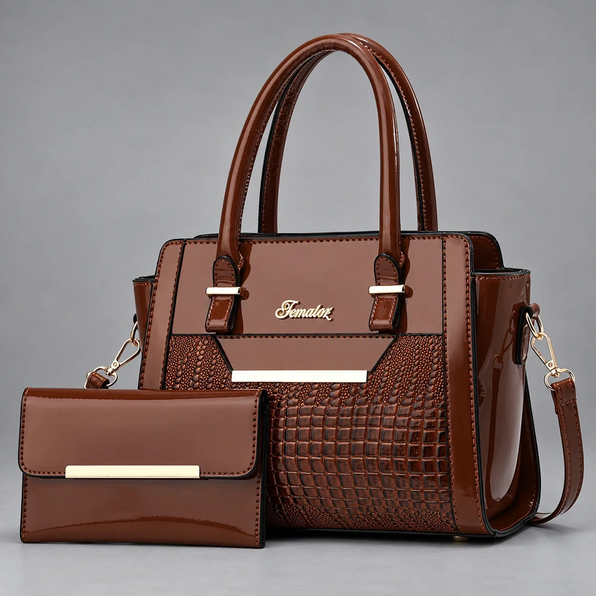 Finesse | 2-teiliges Damen-Handtaschen-Set – Shopper & Geldbörse