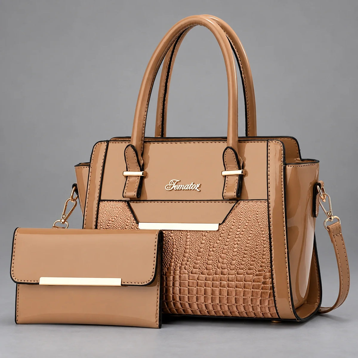 Finesse | 2-teiliges Damen-Handtaschen-Set – Shopper & Geldbörse