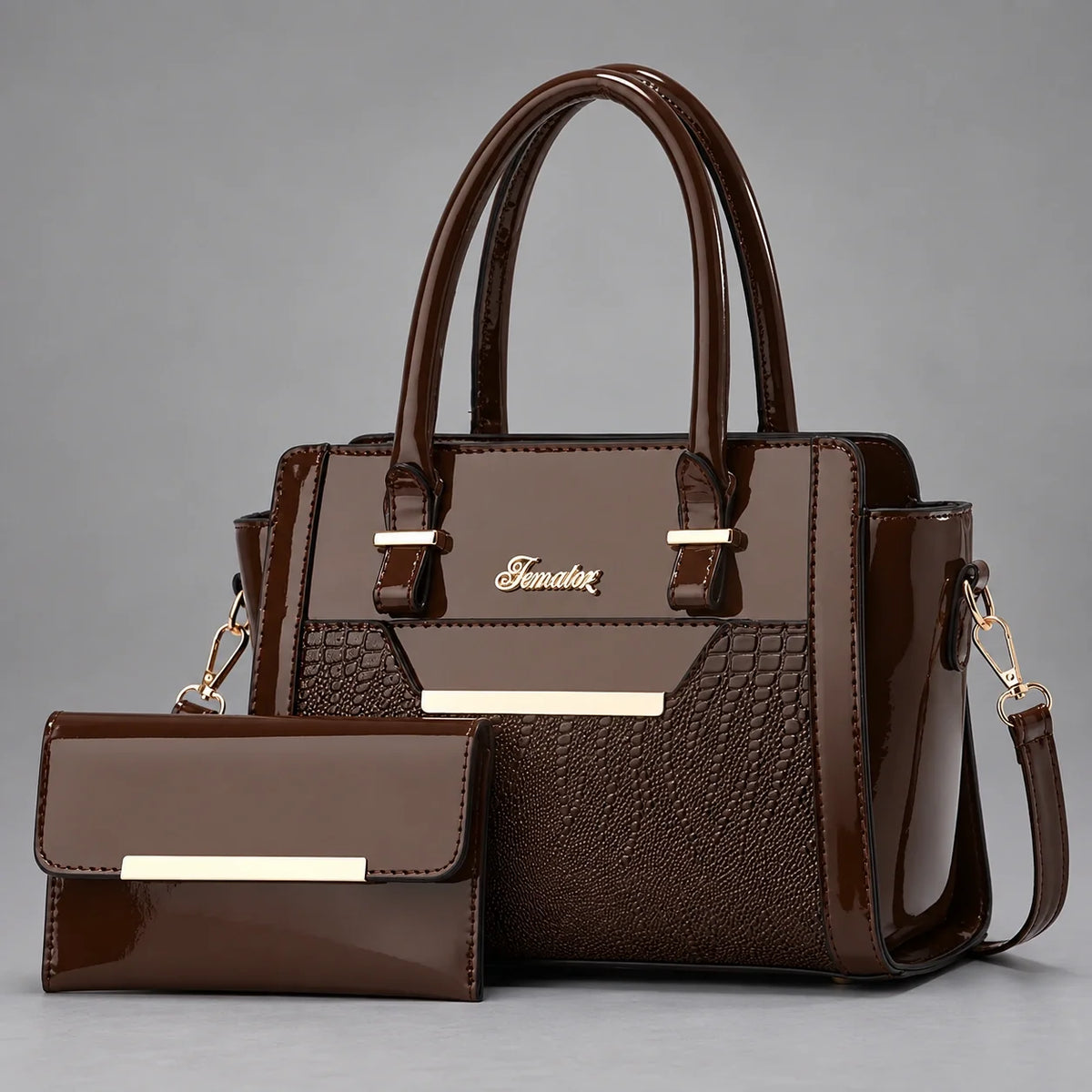 Finesse | 2-teiliges Damen-Handtaschen-Set – Shopper & Geldbörse