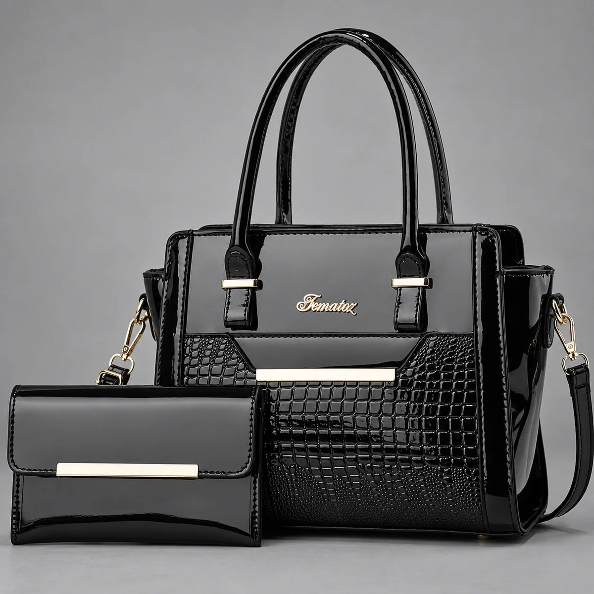 Finesse | 2-teiliges Damen-Handtaschen-Set – Shopper & Geldbörse
