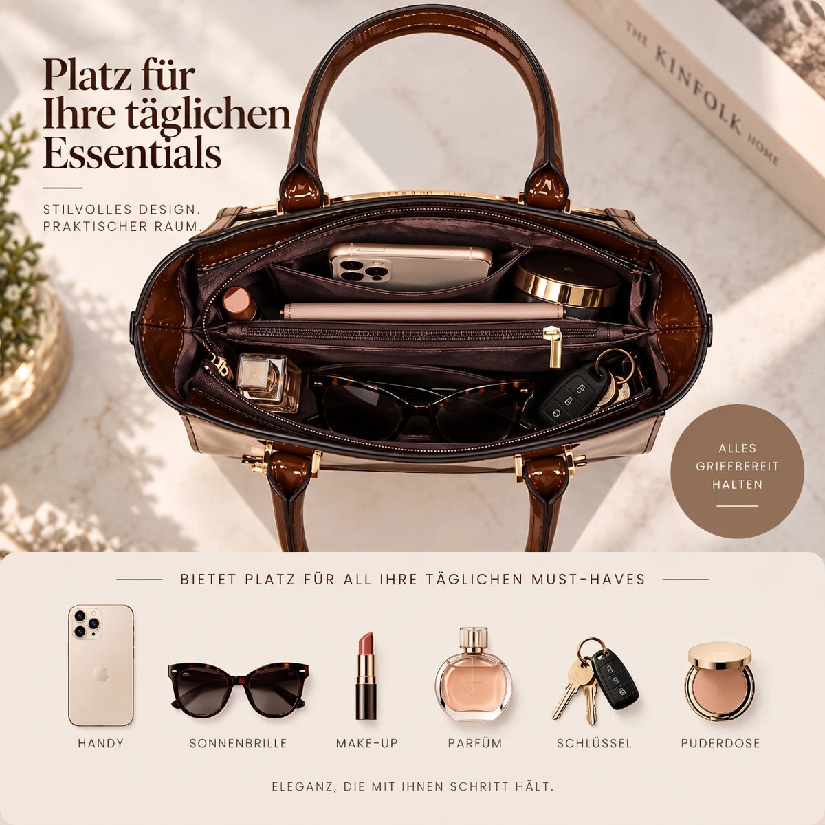 Finesse | 2-teiliges Damen-Handtaschen-Set – Shopper & Geldbörse