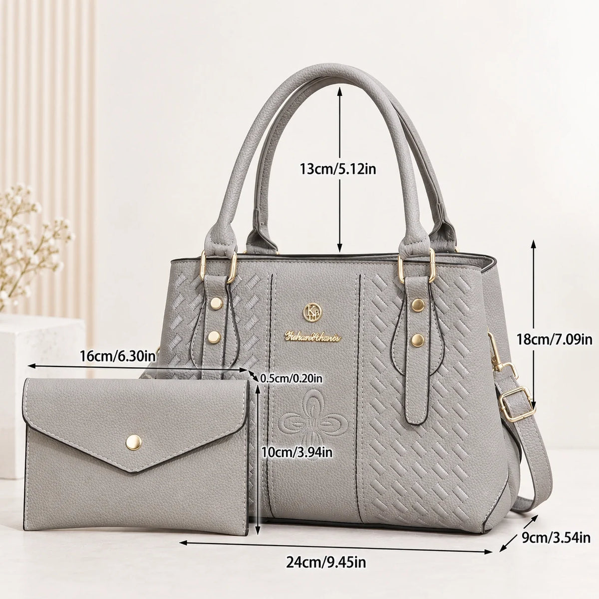 Velvet | 2-teiliges Damen-Handtaschen-Set – Shopper & Geldbörse