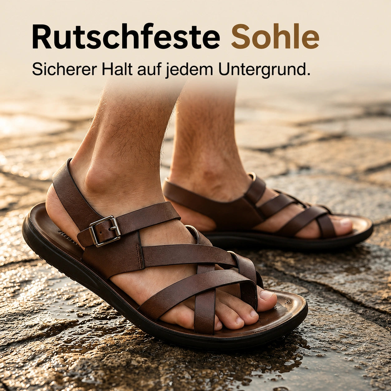 Roman | Herren Sandalen – Lässig, Weiche Sohle & Perfekt für den Strand