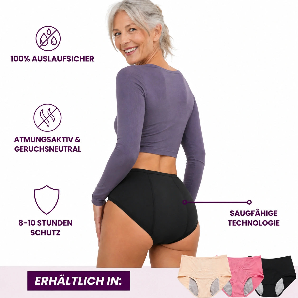 VitalDry | Auslaufsichere Unterwäsche | 5er-Pack