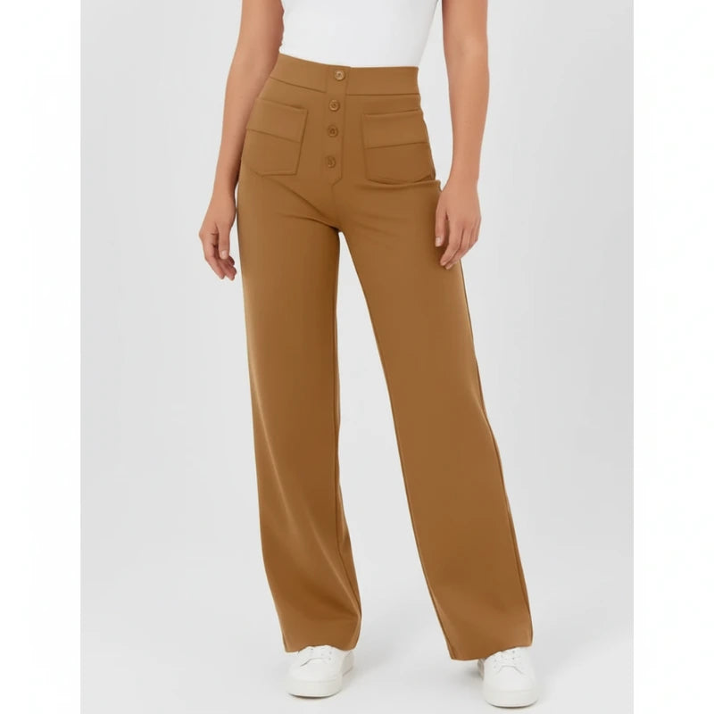 Sophie Stretchhose mit hoher Taille und Seitentaschen