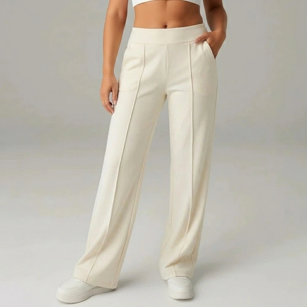 Bequeme Stretchhose mit hoher Taille und weitem Bein – SoftFlex