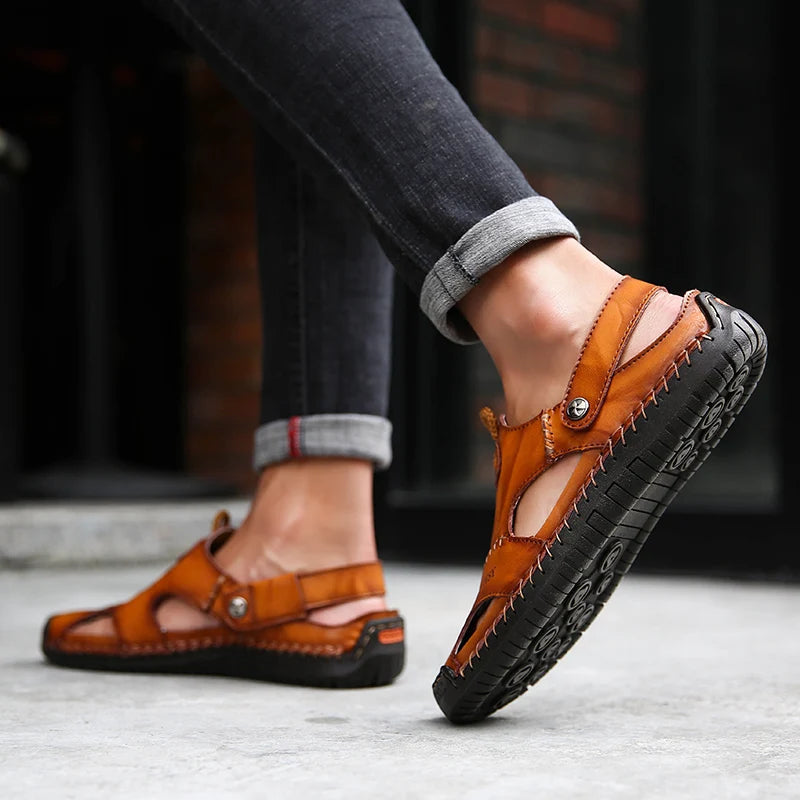 Orthopedic Leather Sandals - Leon