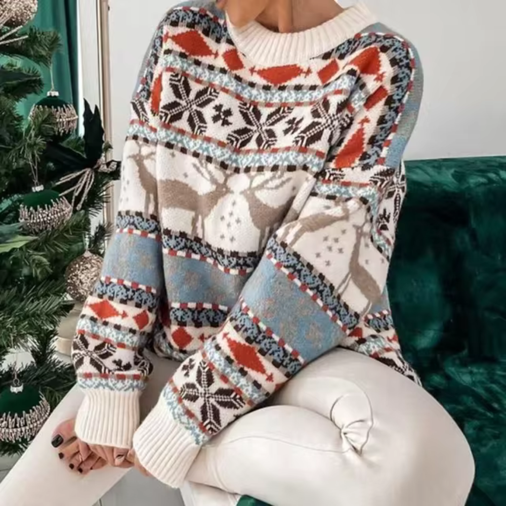 Josy Damen Weihnachtspullover