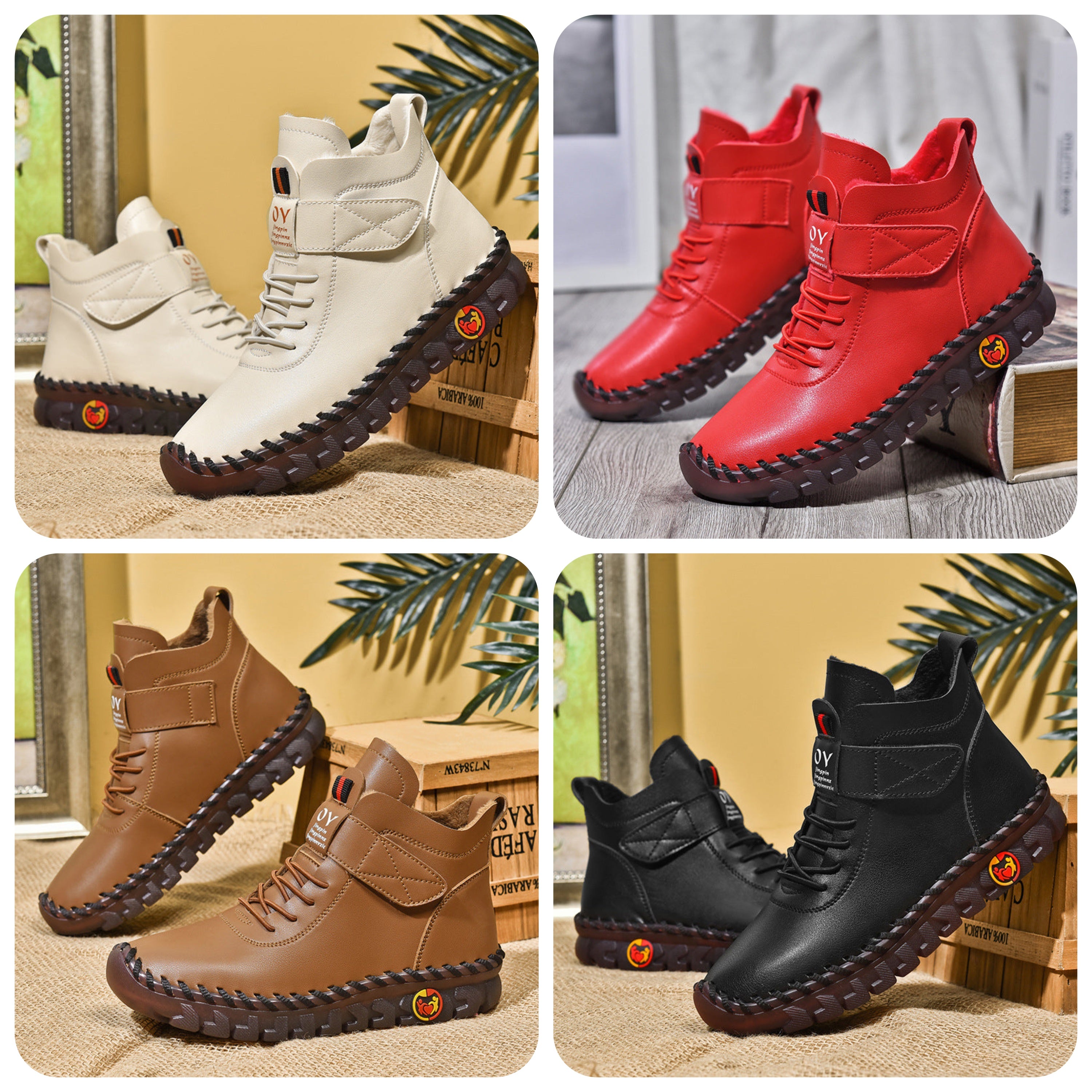 Ultra Comfortable & Warm Leather Boots - Aurore