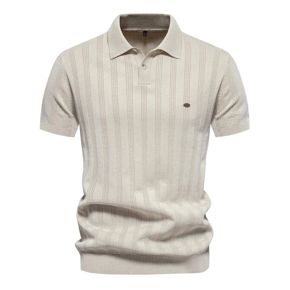 Alvero Strick Herren-Poloshirt
