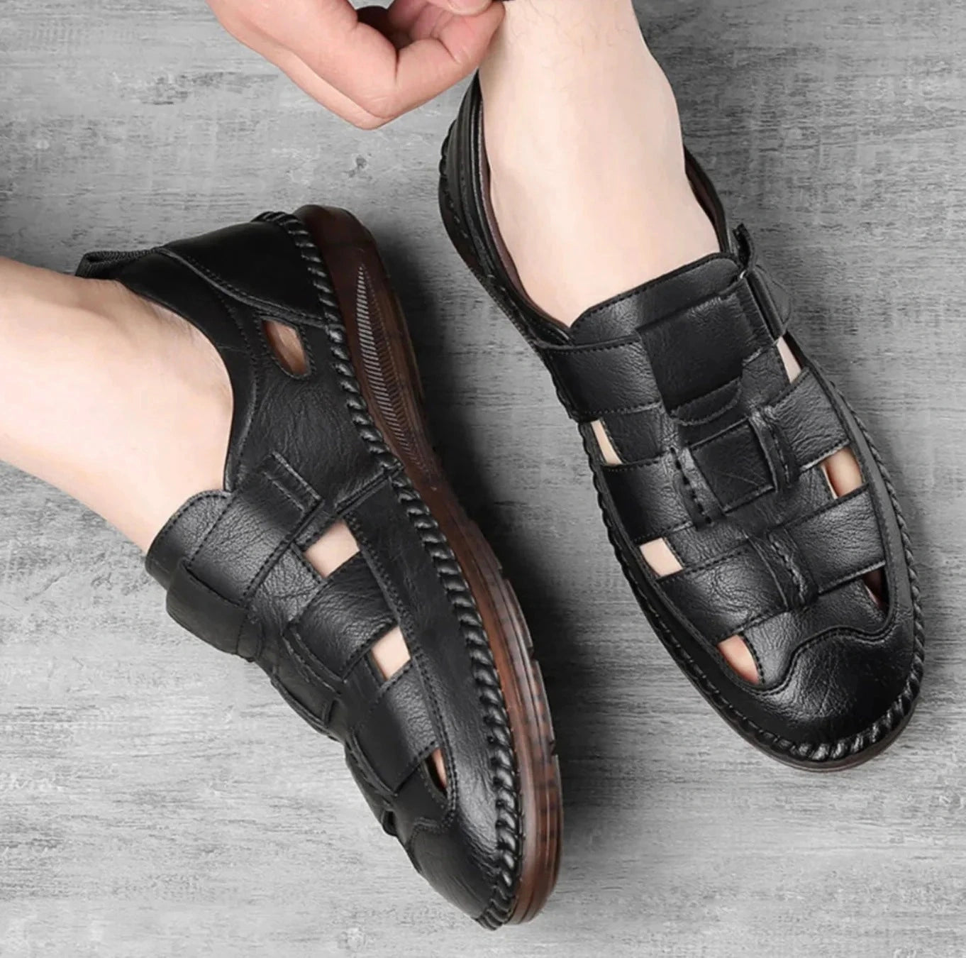 Orthopädische Ledersandalen – Santorin