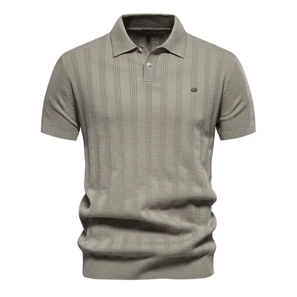 Alvero Strick Herren-Poloshirt