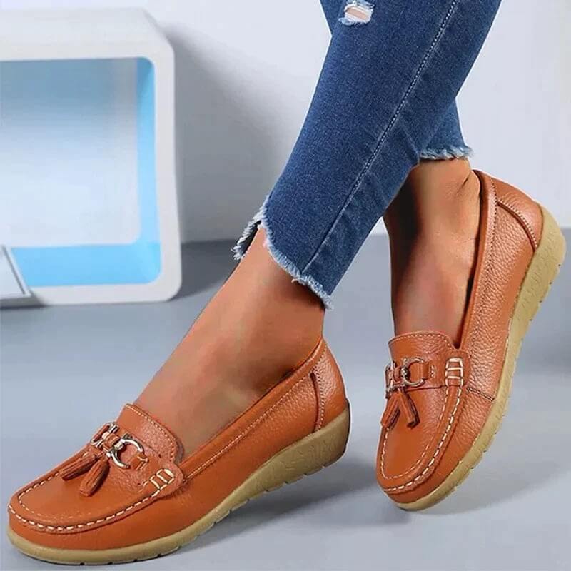 Orthopedische leren mocassin - Mary