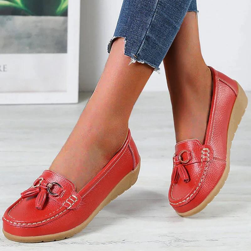Orthopedische leren mocassin - Mary