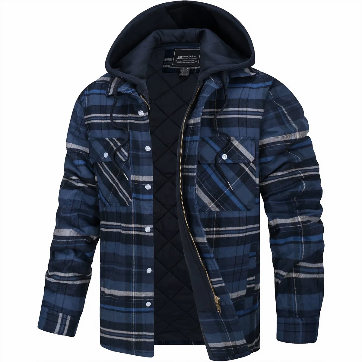 Logan Herren-Flanelljacke mit Kapuze